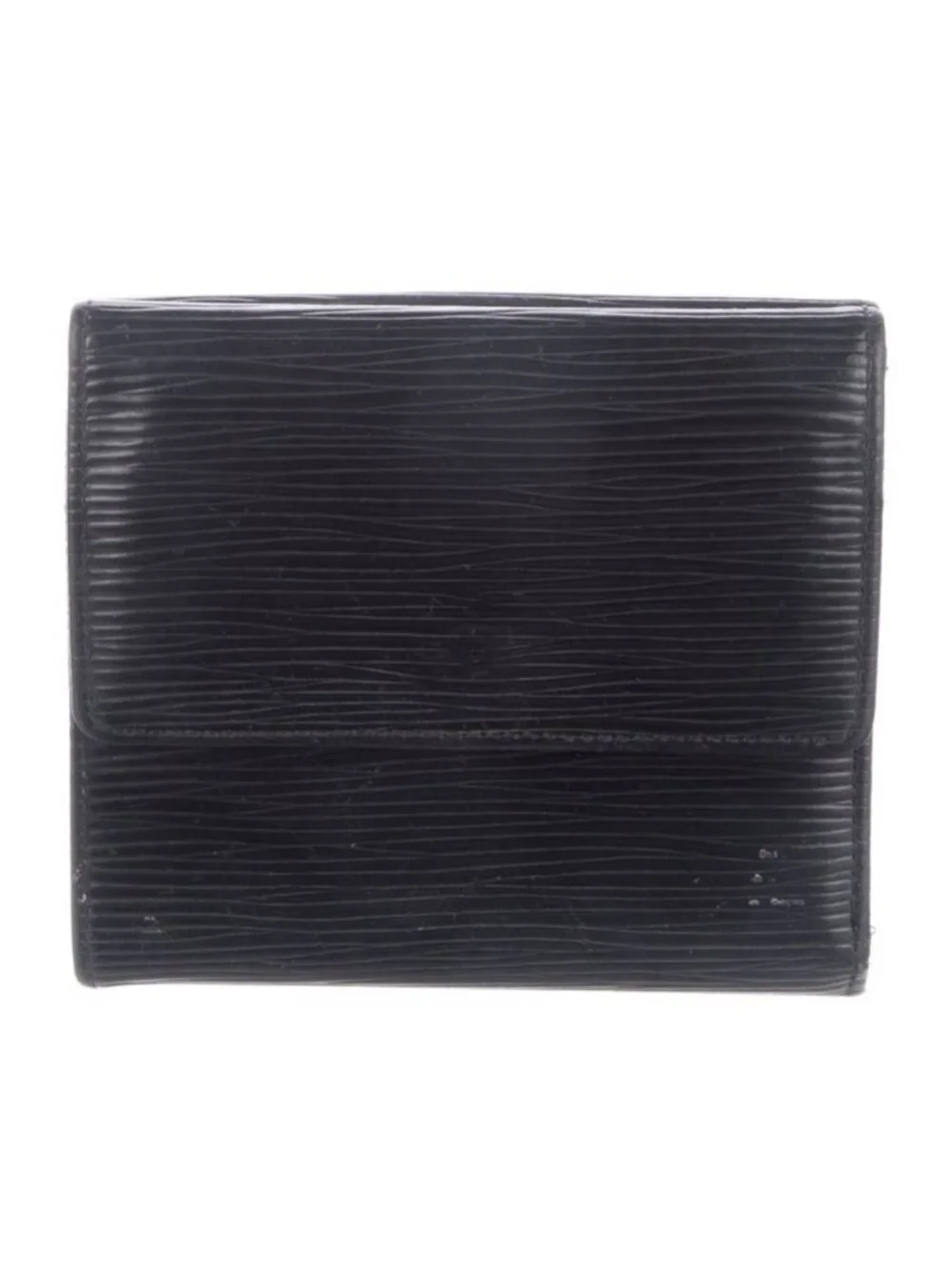 Louis Vuitton Authentic Vintage Elise Wallet Black Epi Leather Trifold Compact